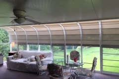 Spring tension wand shades, solar screen, Curve Only