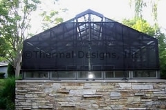 Exterior Roll-Drop Solar Shade (screen shade) System, side view...