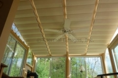 Add-on Track Shades - Bronze track inside mount to glazing beams 